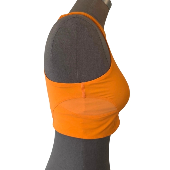 Lululemon Mesh-Back Train Bra *Medium Support, A/B Cup Orange Frappe Size 8 - Picture 7 of 10